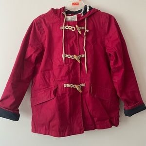 Red rain jacket